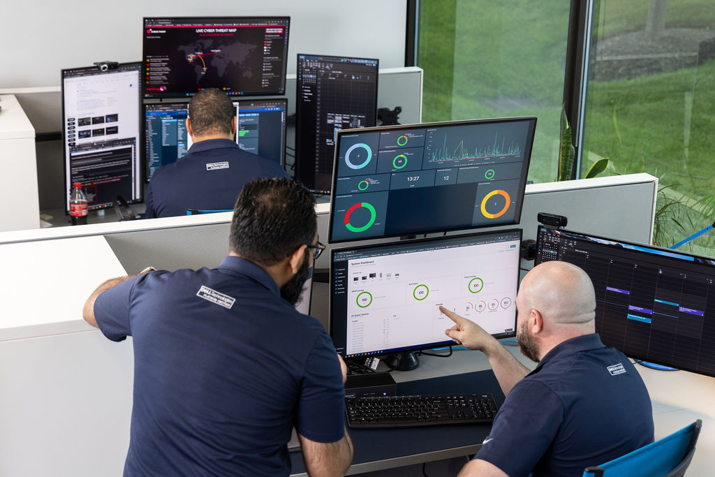Two men deploying anti-spoofing solution