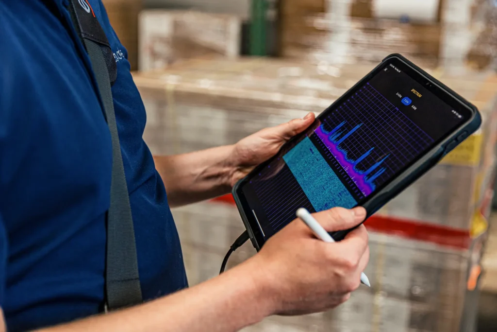 Man working on a tablet