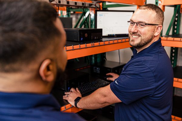 Man working on computer