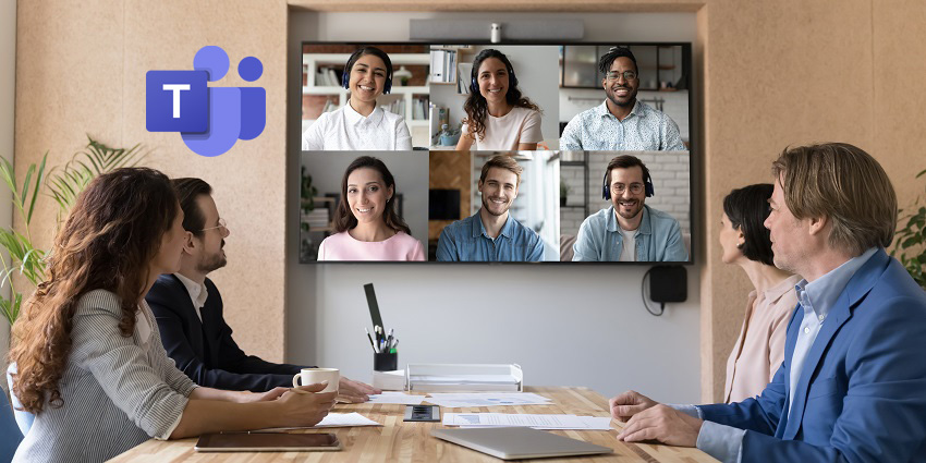 team members using Microsoft teams